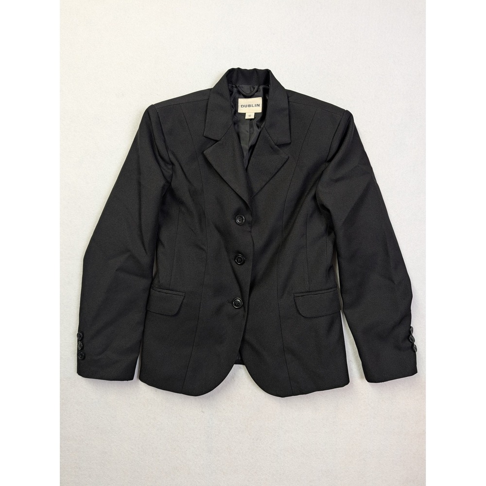 Dublin‎ Womens Ashby Competition Jacket Size 12 Equestrian Show Blazer Black